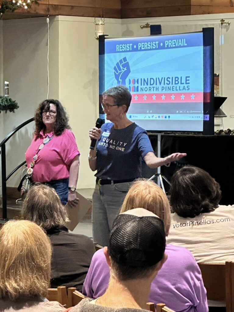Civic Engagement community members at community meeting in Clearwater, Florida, Indivisible North Pinellas