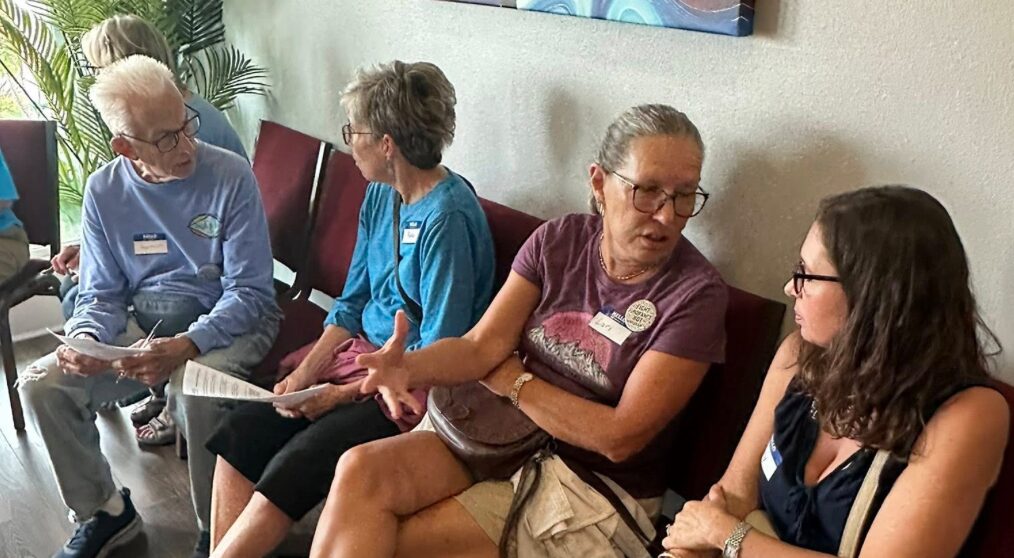 Community Organizing community members at community meeting in Dunedin, Florida, Indivisible North Pinellas