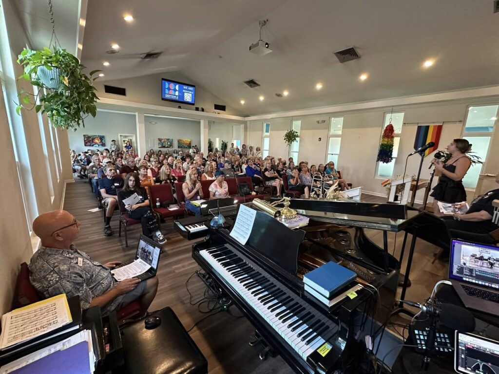 Community Organizing community members at community meeting in Dunedin, Florida, Indivisible North Pinellas