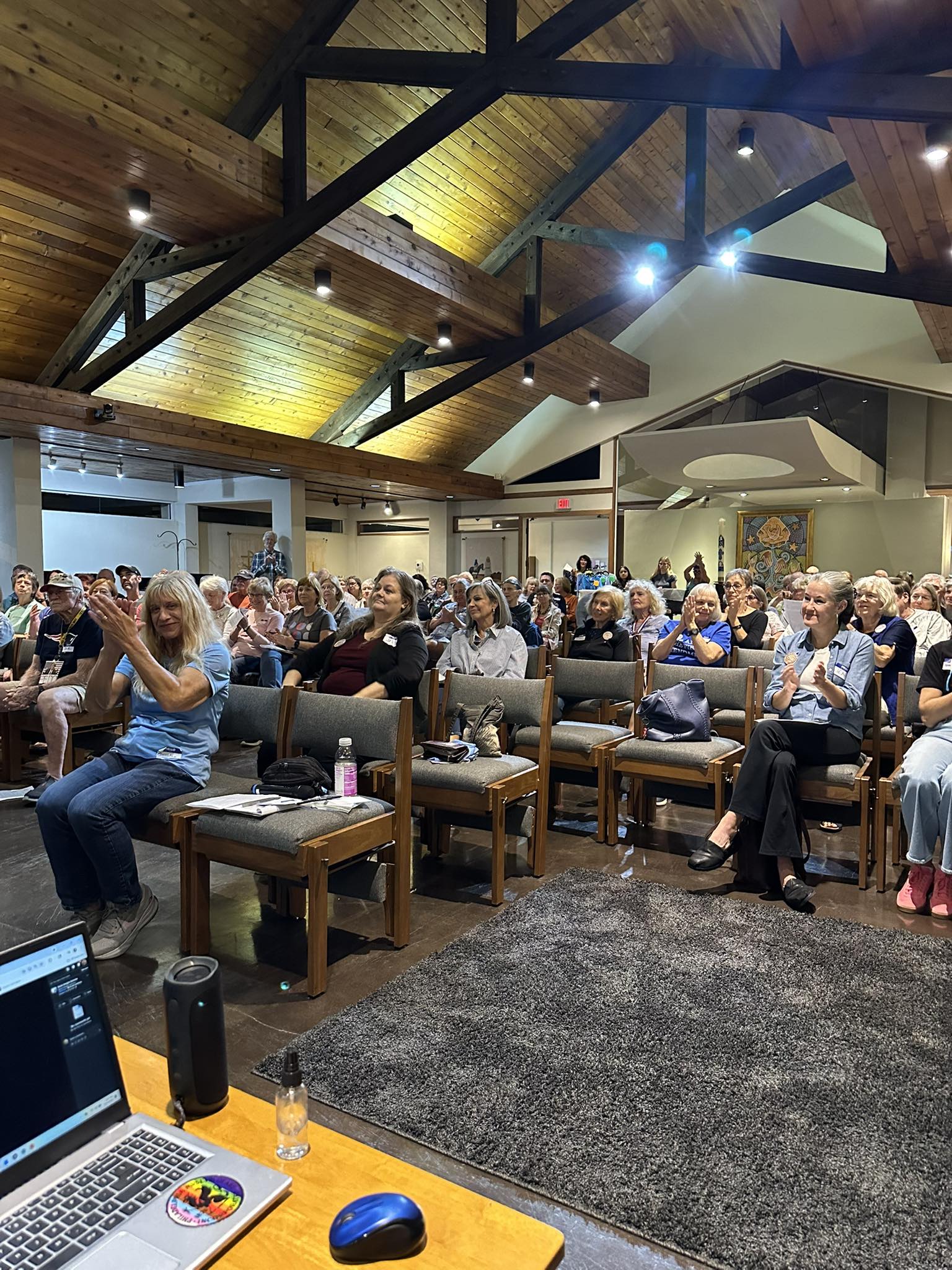 Local activists at grassroots meeting in Dunedin, Florida, Community Organizing civic engagement
