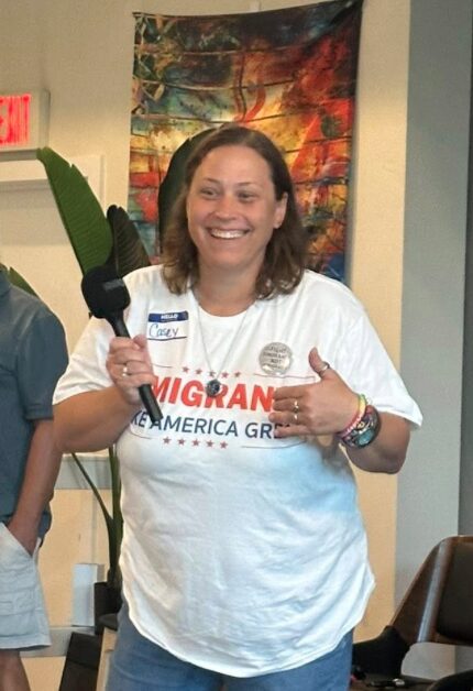 Local activists at grassroots meeting in North Pinellas County, Florida, Democrat civic engagement