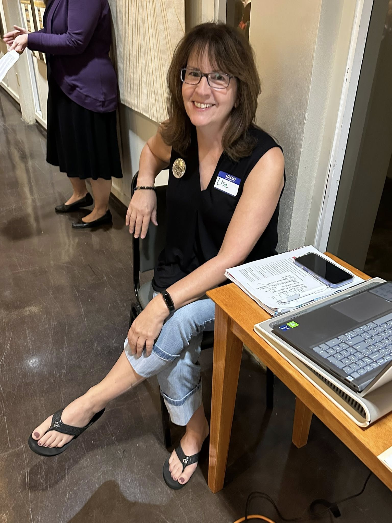 Grassroots community members at civic meeting in Tarpon Springs, Florida, Indivisible North Pinellas
