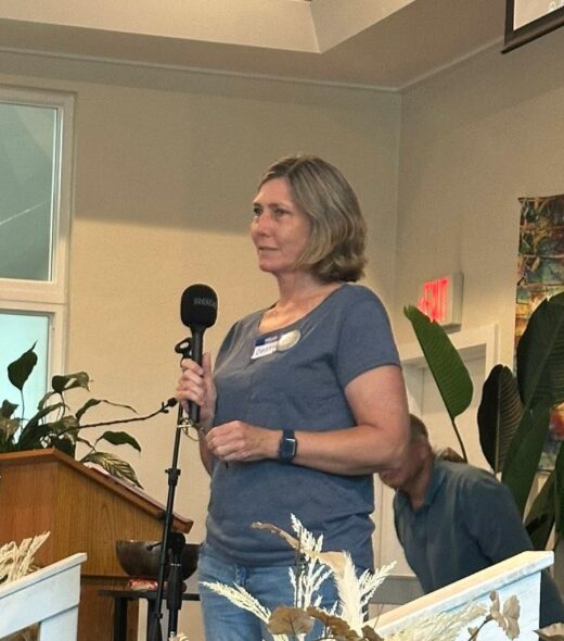 Grassroots community members at civic meeting in Tarpon Springs, Florida, Indivisible North Pinellas