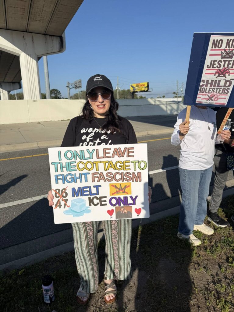 This is what activism looks like protest sign, Pinellas County FL