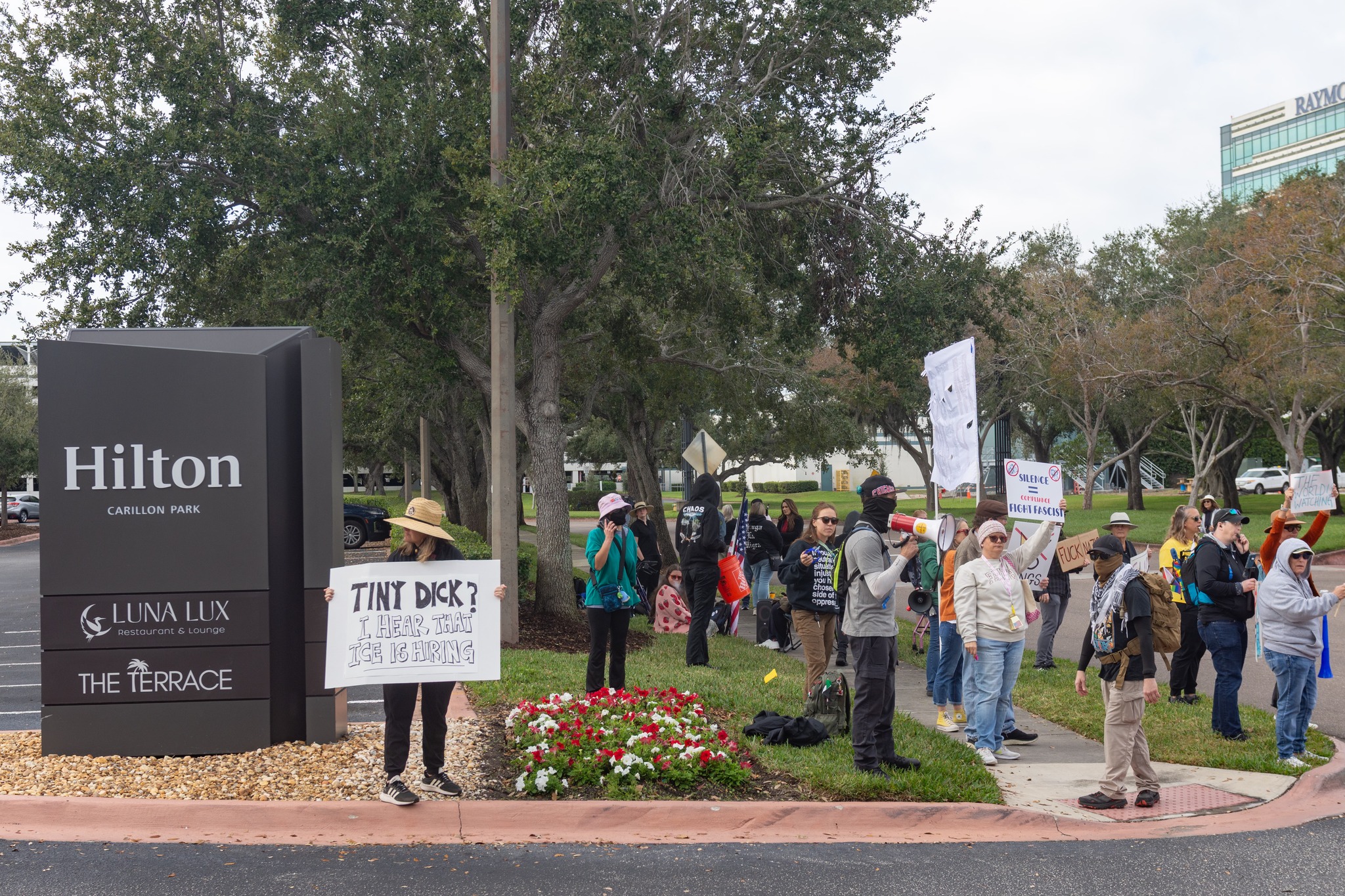 Liberal demonstration in Tarpon Springs, Florida, Indivisible North Pinellas