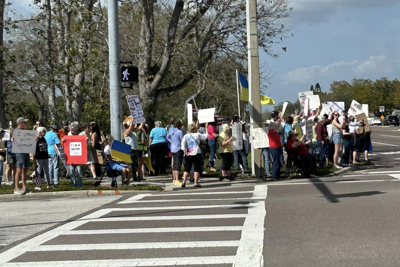 Progressive demonstration in Palm Harbor, Florida, Indivisible North Pinellas