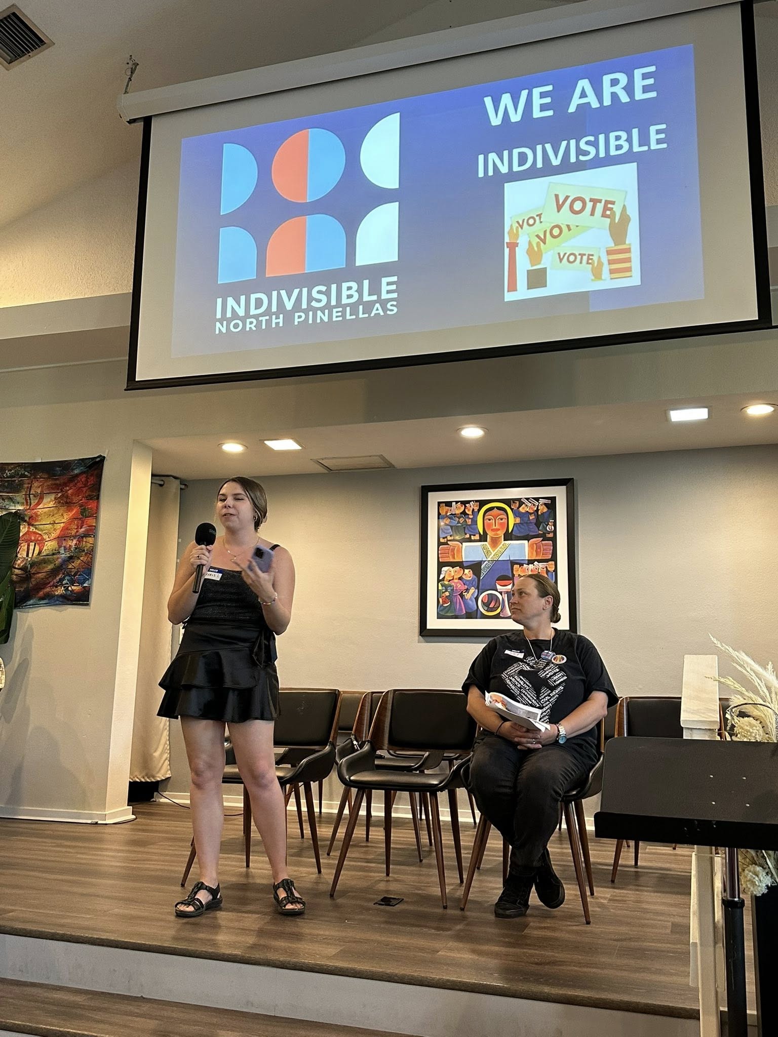 Local activists at grassroots meeting in Palm Harbor, Florida, Progressive civic engagement
