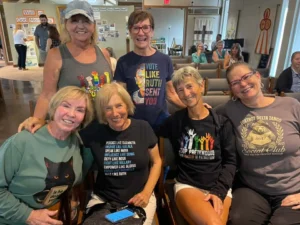 Members of Indivisible North Pinellas progressive group at monthly meeting